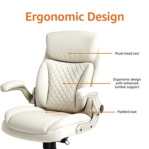 Ergonomic office chair with plush headrest, lumbar support, and padded seat.