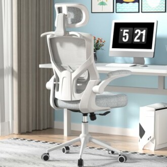 FOKESUN Light Grey Office Chair